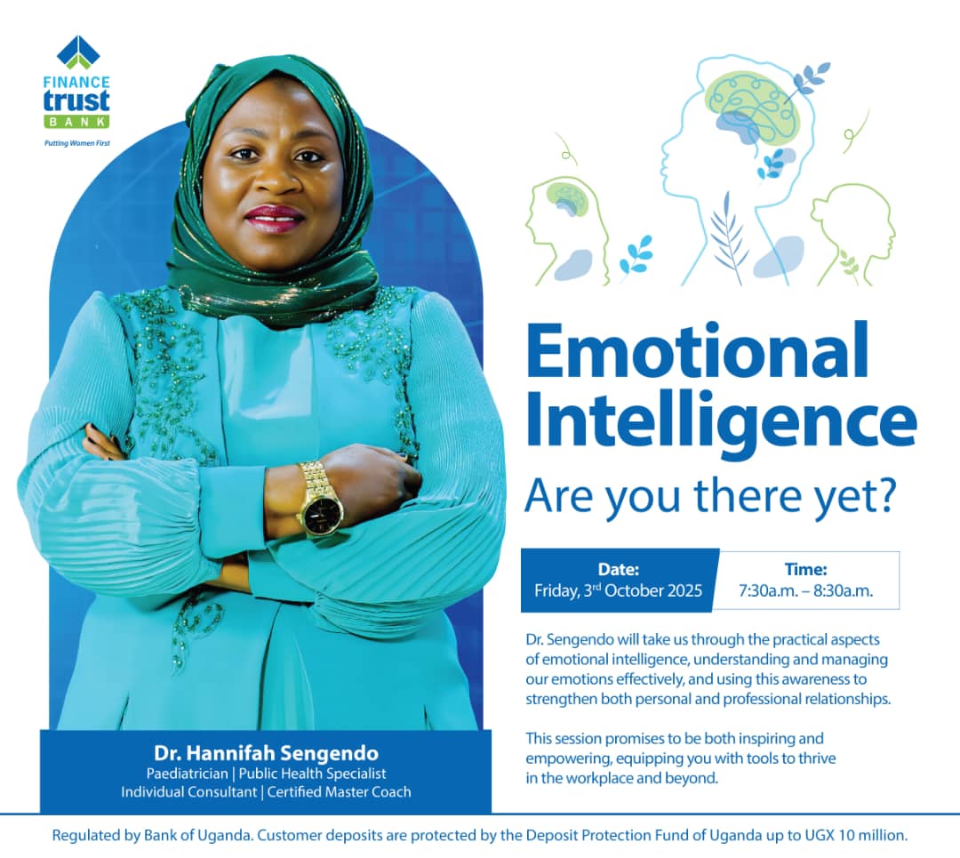 DrHanifahSeng's tweet photo. Emotional Intelligence: Are You There Yet? 🌟
Join us for an inspiring and empowering session with Dr. Hannifah Sengendo, as we explore the power of emotional intelligence in strengthening both personal and professional relationships. https://t.co/CwOGADRI7t