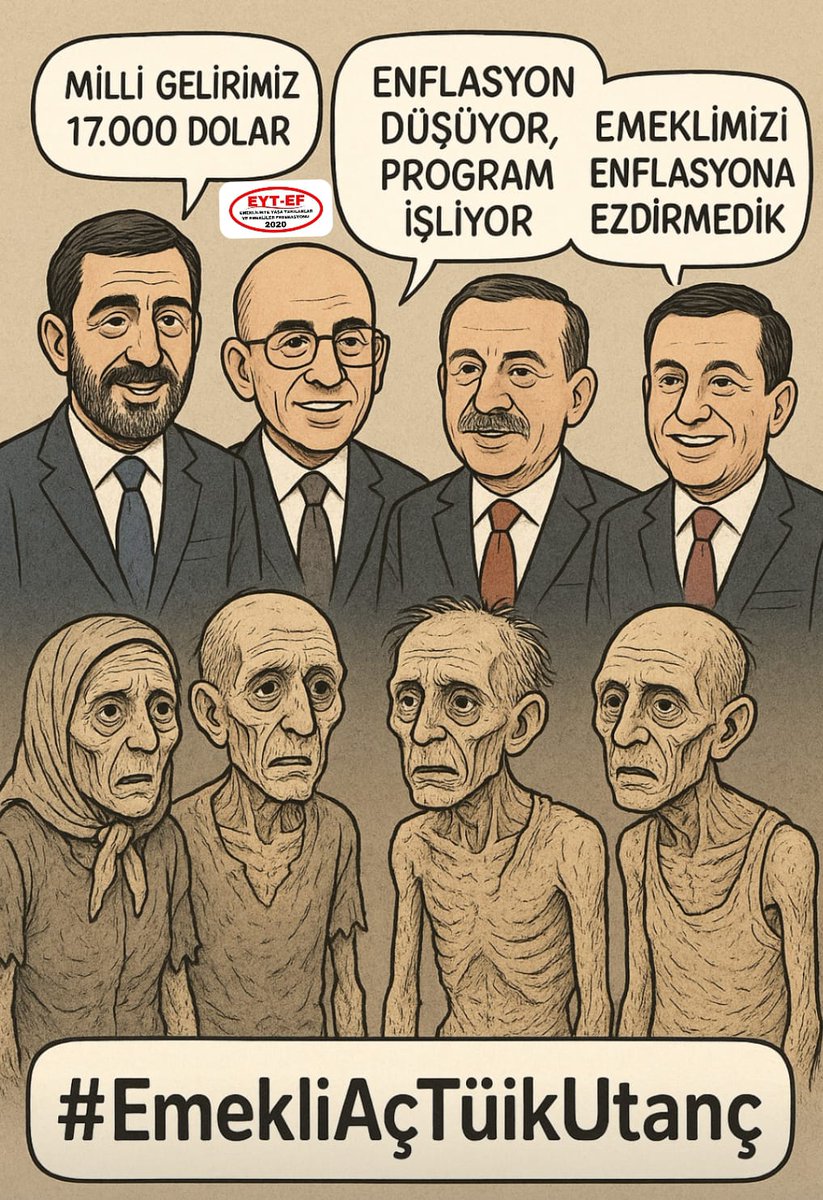 Ayvacı Enver EYTEF (@ayvacenver) on Twitter photo <a href="/ArzuLastikci/">EYT & EF Arzu LASTİKCİ</a> <a href="/RTErdogan/">Recep Tayyip Erdoğan</a> <a href="/isikhanvedat/">Prof. Dr. Vedat Işıkhan</a> <a href="/tuikbilgi/">tuik.gov.tr</a> <a href="/_cevdetyilmaz/">Cevdet Yılmaz</a> <a href="/MHP_Bilgi/">MHP</a> <a href="/iyiparti/">İYİ Parti</a> <a href="/GelecekPartiTR/">Gelecek Partisi</a> <a href="/eczozgurozel/">Özgür Özel</a> <a href="/erbakanfatih/">Dr. Fatih Erbakan</a> <a href="/mahmutarikansp/">Mahmut Arıkan</a> <a href="/alibabacan/">Ali Babacan</a> <a href="/EytEmeklilerFed/">EYT VE EMEKLİLER FEDERASYONU</a> <a href="/EYT_ED/">EYT VE EMEKLİLER DERNEĞİ</a> #EmekliAçTüikUtanç
#Emekli hak ettiği yaşamı sürmek yerine,
#tüik in manipüle ettiği #enflasyon oranları ve hükümetin tercihleriyle açlığa mahkum edildi.
Bu utanç tablosunu REDDEDİYOR;
Hakkımızı istiyoruz !
#5000KısmiyeBorcunuzVar
<a href="/RTErdogan/">Recep Tayyip Erdoğan</a>
<a href="/isikhanvedat/">Prof. Dr. Vedat Işıkhan</a>
<a href="/tuikbilgi/">tuik.gov.tr</a> <a href="/ArzuLastikci/">EYT & EF Arzu LASTİKCİ</a> <a href="/RTErdogan/">Recep Tayyip Erdoğan</a> <a href="/isikhanvedat/">Prof. Dr. Vedat Işıkhan</a> <a href="/tuikbilgi/">tuik.gov.tr</a> <a href="/_cevdetyilmaz/">Cevdet Yılmaz</a> <a href="/MHP_Bilgi/">MHP</a> <a href="/iyiparti/">İYİ Parti</a> <a href="/GelecekPartiTR/">Gelecek Partisi</a> <a href="/eczozgurozel/">Özgür Özel</a> <a href="/erbakanfatih/">Dr. Fatih Erbakan</a> <a href="/mahmutarikansp/">Mahmut Arıkan</a> <a href="/alibabacan/">Ali Babacan</a> <a href="/EytEmeklilerFed/">EYT VE EMEKLİLER FEDERASYONU</a> <a href="/EYT_ED/">EYT VE EMEKLİLER DERNEĞİ</a> #EmekliAçTüikUtanç
#Emekli hak ettiği yaşamı sürmek yerine,
#tüik in manipüle ettiği #enflasyon oranları ve hükümetin tercihleriyle açlığa mahkum edildi.
Bu utanç tablosunu REDDEDİYOR;
Hakkımızı istiyoruz !
#5000KısmiyeBorcunuzVar
<a href="/RTErdogan/">Recep Tayyip Erdoğan</a>
<a href="/isikhanvedat/">Prof. Dr. Vedat Işıkhan</a>
<a href="/tuikbilgi/">tuik.gov.tr</a>