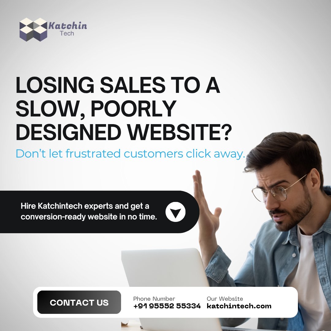Katchin_tech's tweet image. Your website should bring customers in not push them away. 🚀 At Katchin Tech, we design high-performing websites that load faster, look better, and convert more. Let’s turn clicks into customers! Explore www.katchintech

#katchintech #websitedesign #webdevelopment #slowwebsite