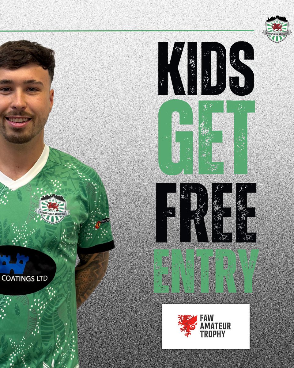 FAW Trophy 🏆 

<a href="/GoytreUtd/">Goytre Utd Official®</a> at home! 🏠 
Free Entry For Kids! 👦 👧 

⏰ 2pm Kick Off
📍 <a href="/CSEYstradMynach/">CSE Ystrad Mynach</a> 

#TheAs 💚