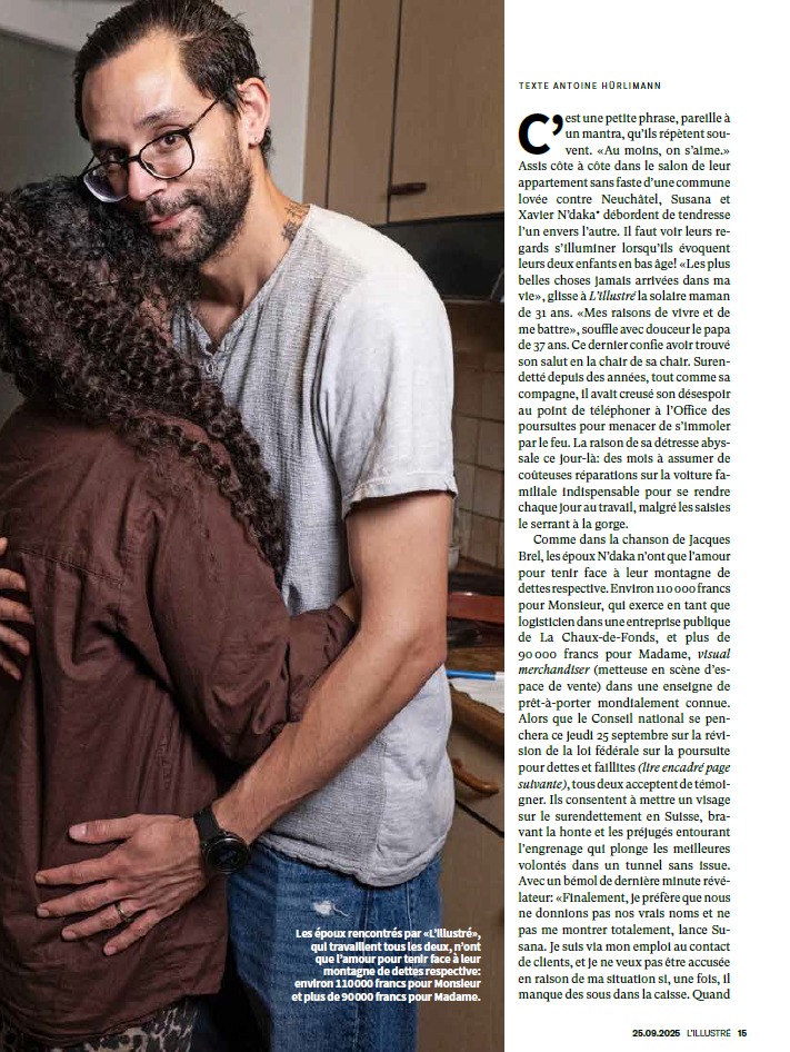 Sortir la tête de l'eau est tout bonnement impossible.

Engagé aux côtés des personnes surendettées en tant que président de Dettes Conseil [<a href="/SBS_DCS/">Schuldenberatung Schweiz / Dettes Conseils Suisse</a>]. Il faut une procédure d'assainissement pour que ces personnes puissent sortir de cette spirale.

📰 <a href="/AHurlimann/">Antoine Hürlimann</a> dans l'Illustré