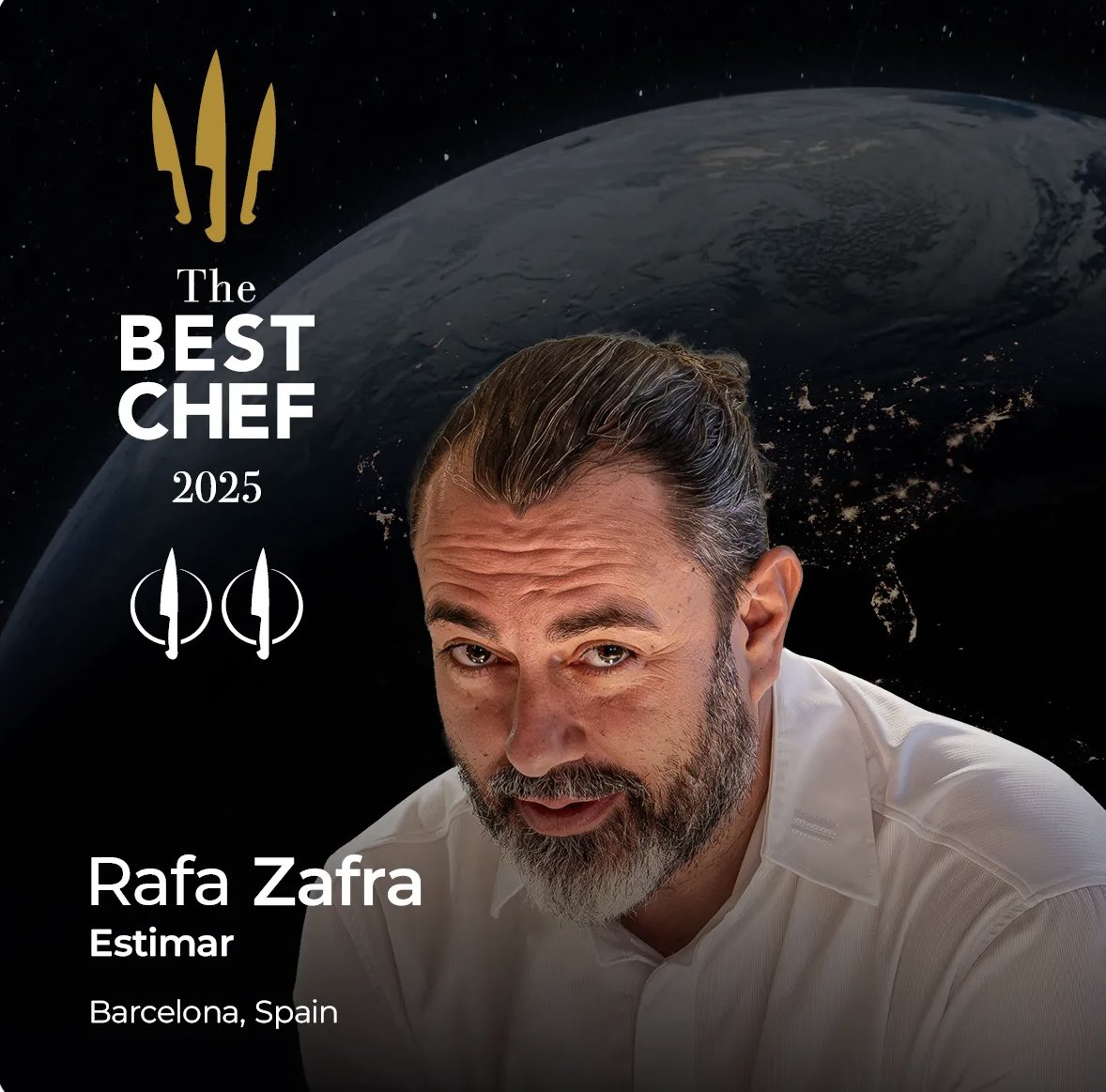 Un año más, mantenemos los dos cuchillos en <a href="/TheBestChef_/">The Best Chef Awards</a> . Felices y agradecidos de formar parte de esta lista con tantos compañeros a los que admiramos. GRACIAS.
Y Gracias por supuesto a todo el equipo de Estimar, sin vosotros todo esto no sería posible.
Rafa Zafra