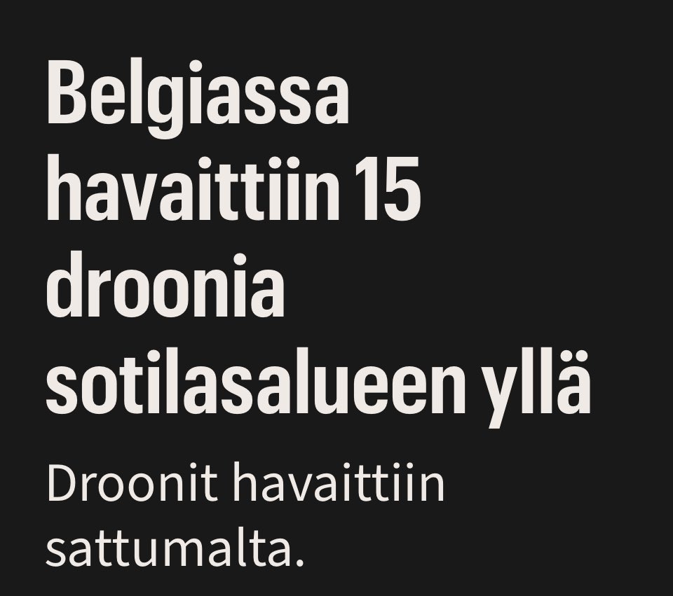 RikuHautamaki's tweet image. Siis miten paska ilmavalvonta voi olla 😳
Kukaan ei tiedä mistä tuli tai minne meni. VAI, onko niitä ollut ensinkään 🤔
”Havaittiin sattumalta”, kun testattiin droonien havaitsemiseen tarkoitettua järjestelmää. 
”Toistaiseksi on epäselvää, mistä droonit tulivat”. 
#NATO #Helps