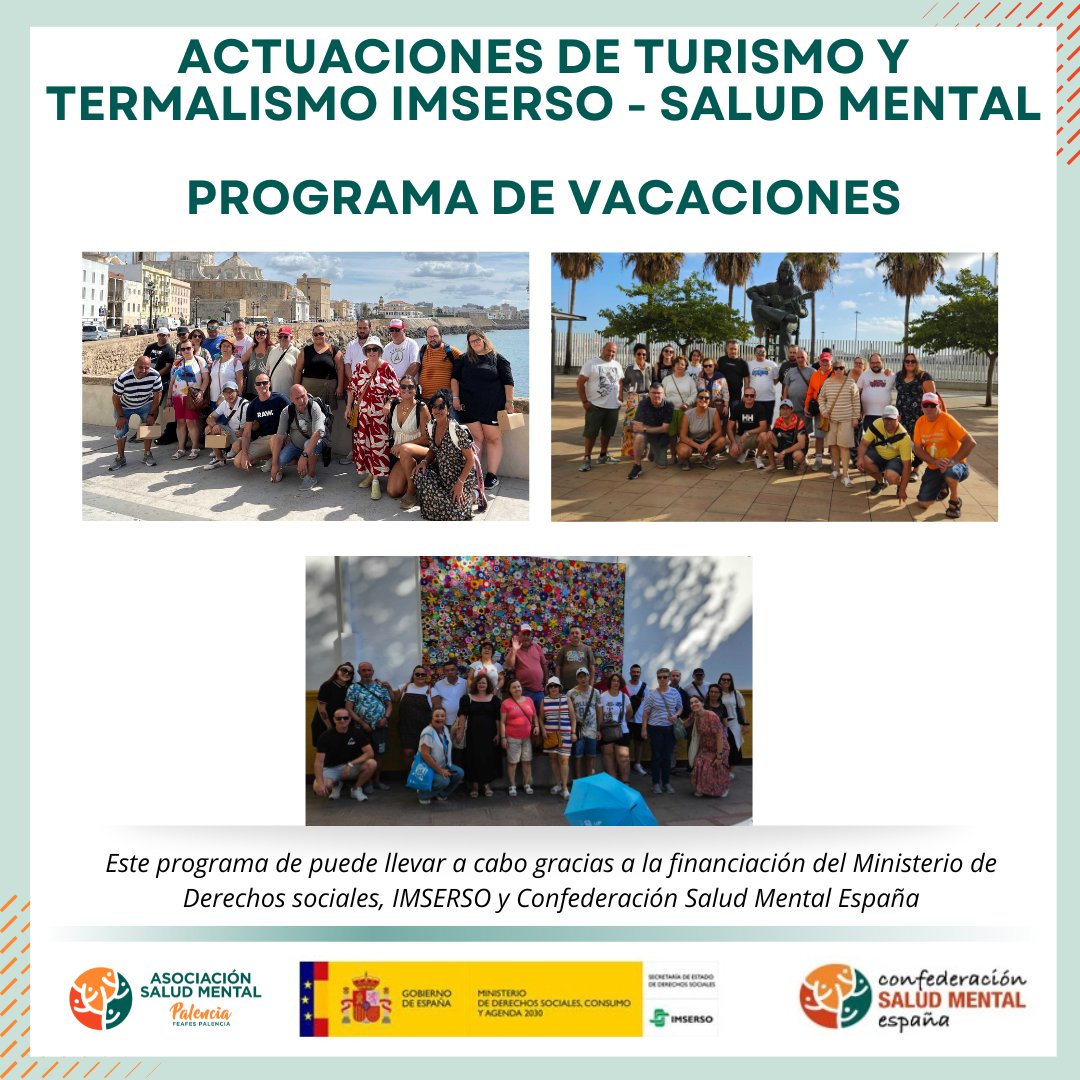 SaludMentalPal's tweet photo. Unas vacaciones en Cádiz llenas de momentos compartidos y visitas a lugares emblemáticos. 🌊
Más que descanso: experiencias que fortalecen vínculos y enriquecen la vida de quienes participan.

 @MSocialGob @Imserso @consaludmental @saludmentalcyl

#programavacaciones #saludmental https://t.co/9xbNvlTwPZ