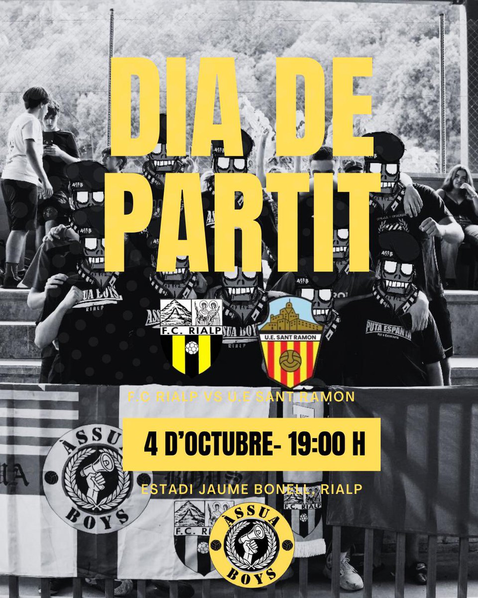 Una temporada mes al teu costat! 
aquest dissabte a les 19:00 h tots al Jaume Bonell, fem-lo un fortí! ⚒️
PRIVA I ANIMA!🖤💛👊🏼