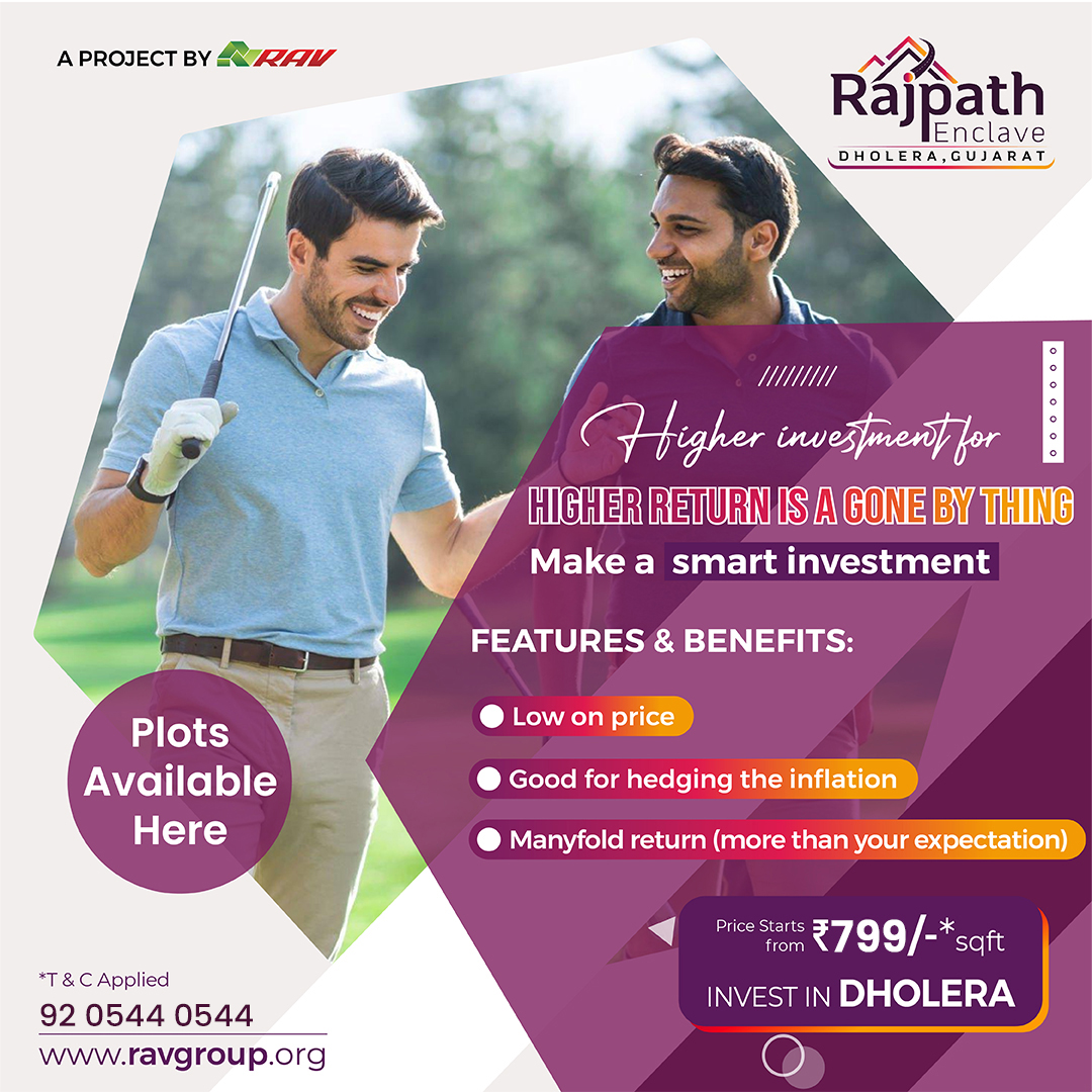 RAVGroupOficial's tweet image. 💡 Smart Investment = Smart Returns!
Rajpath Enclave, Dholera – plots only ₹799/sqft.
✅ Low price | ✅ Hedge inflation | ✅ High growth 🚀
📞 92 0544 0544 | 🌐 ravgroup.org
#SmartInvestment #FutureInvestment #RajpathEnclave