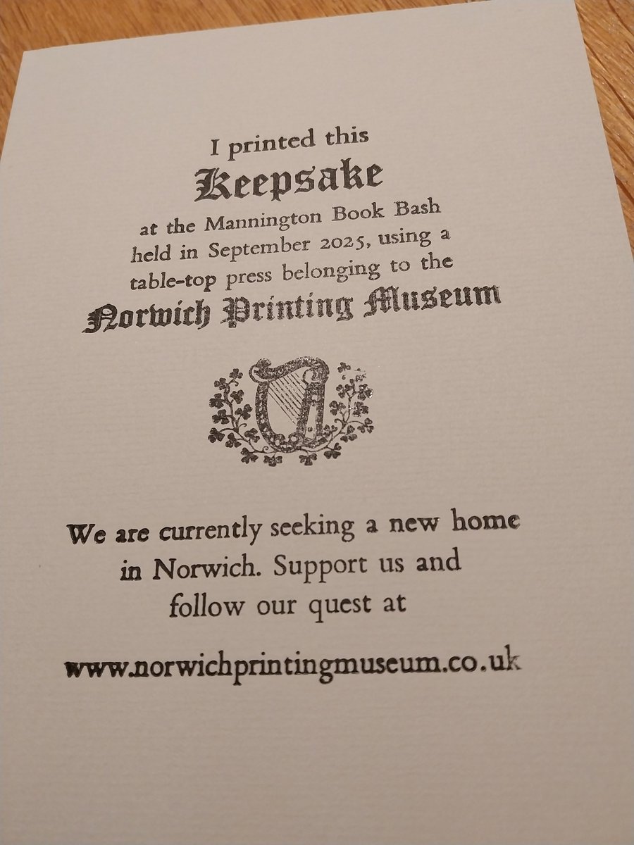 Norwich Printing Museum tweet media