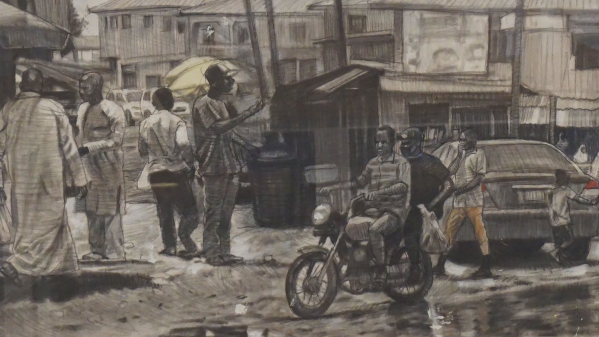 prissyjuice's tweet photo. *Art rooted in realism*
This monochrome street scene captures the pulse of daily life—movement, reflection, and the resilience of community. A timeless monochrome street scene, pulse of daily life of the market. #NigeriaARTS #ParisFashionWeek
Limited piece—send a DM to reserve. https://t.co/EGhL8hsVhz