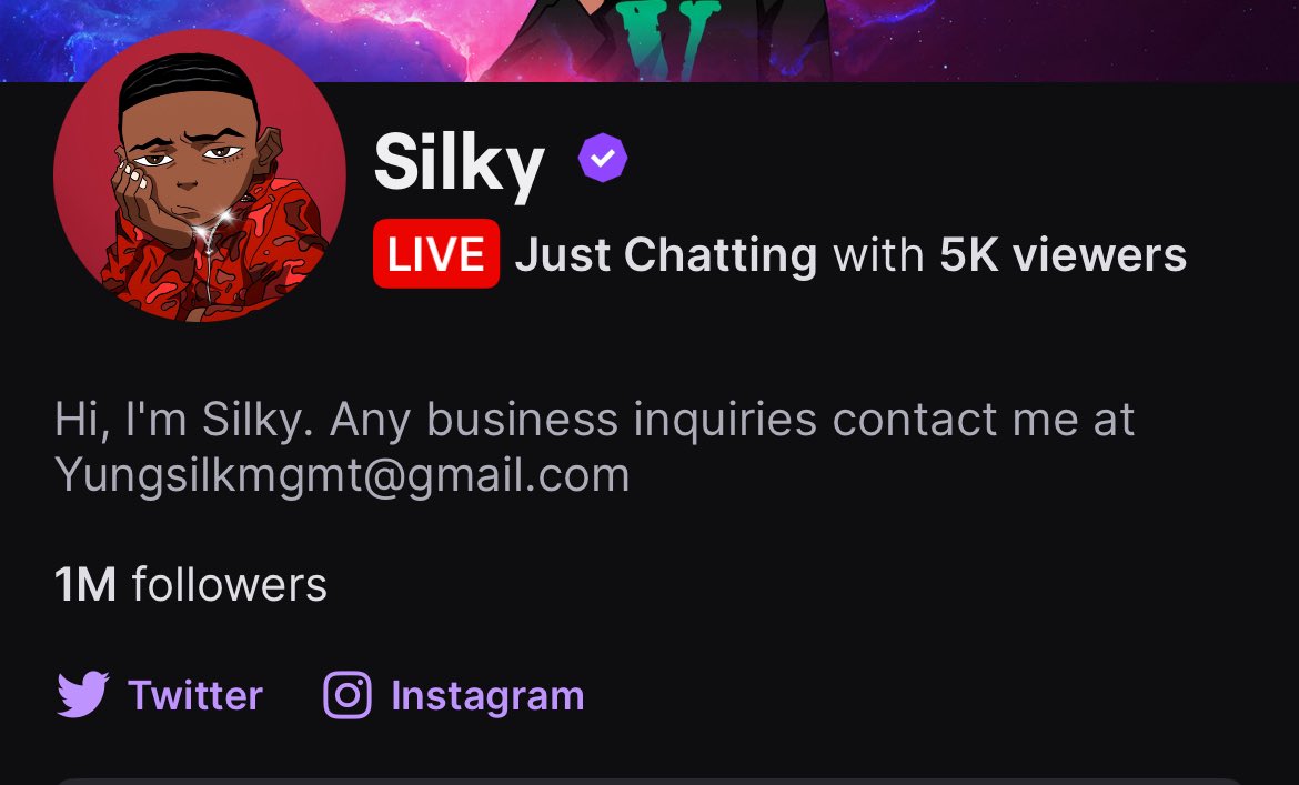 SilkyUpdates's tweet photo. After streaming intermittently for more than 6 years, Silky has finally reached 1 million followers🔥🥳 https://t.co/ASVswxArXy