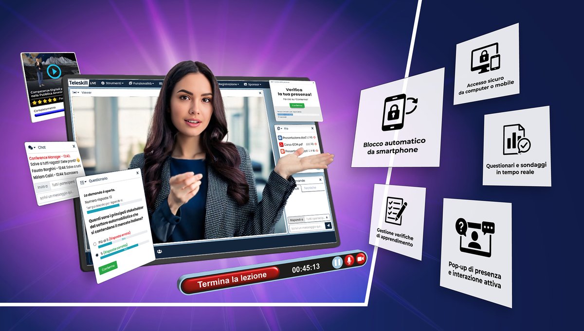 Il 7 ottobre webinar gratuito per conoscere i vantaggi di Teleskill Live nella formazione obbligatoria datamanager.it/2025/10/il-7-o…