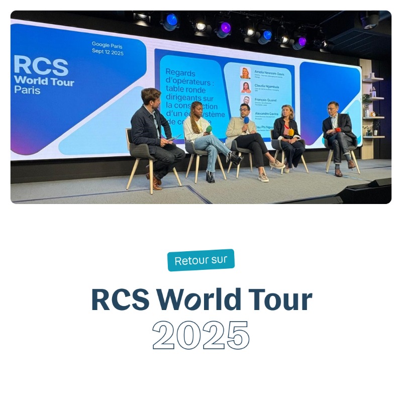 ByTel_Corporate's tweet photo. Retour sur le #RCSWorld Tour 2025 organisé par @Google ! @BouyguesTelecom plébiscite la solution #RCS, cette nouvelle génération du SMS, enrichie de fonctionnalités avancées pour offrir les meilleures solutions à nos clients et partenaires. 👇 #BusinessMessaging #Innovation