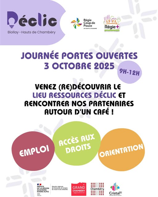 [#TousMobilisés] pour proposer des services en proximité 

Les deux lieux Déclic situés dans les Quartiers Politiques de <a href="/VilledeChambery/">Ville de Chambéry</a>  ouvrent leurs portes ce jour dans le cadre de leur inauguration

Une occasion de (re)découvrir ces lieux ressources 

#Savoie #Chambéry #QPV