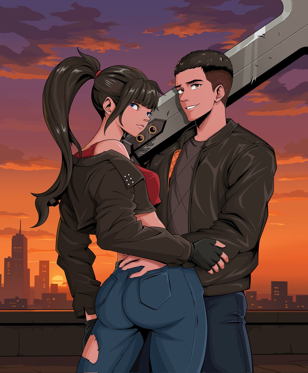 GM Legends!!
A glimpse of love at twilight ⛩️🌆

Commissioned by <a href="/mdmadeit/">MD</a>