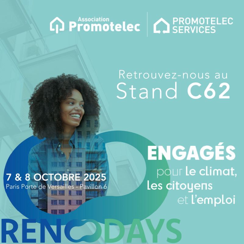 Promotelec's tweet image. 🔔 Les 7‑8 octobre à Paris, Porte de Versaille
✅ Découvrez nos solutions pour améliorer la performance énergétique, environnementale et électrique.
✅ Rencontrez nos équipes et échangez sur les bonnes pratiques de rénovation.
Promotelec-services.com