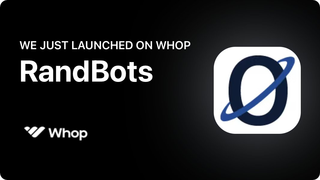 randbots's tweet image. I'm launching an offer on @whopio! Check it out: whop.com/randbots/
