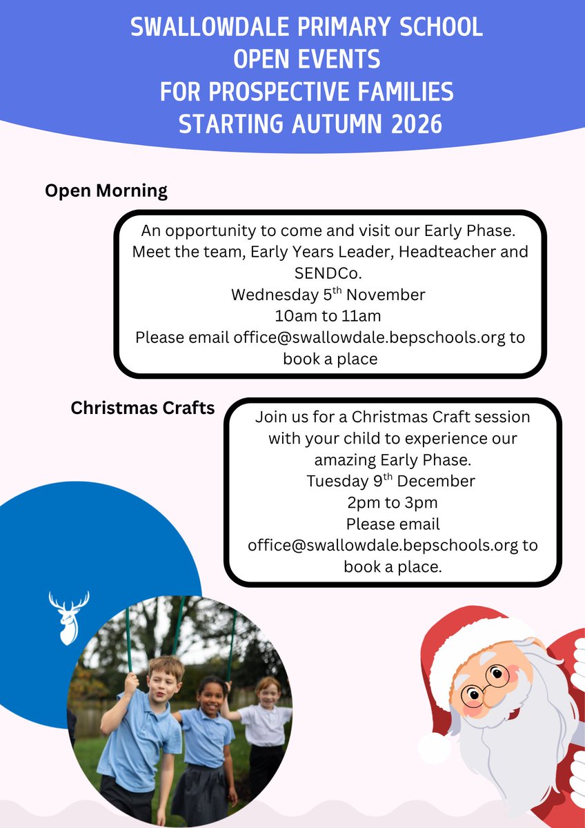 Is your child due to start school in Autumn 2026? We have some exciting Open Events coming in Autumn term. Come and see why we Fly High Together <a href="/Bepschools/">Bradgate Education Partnership</a>