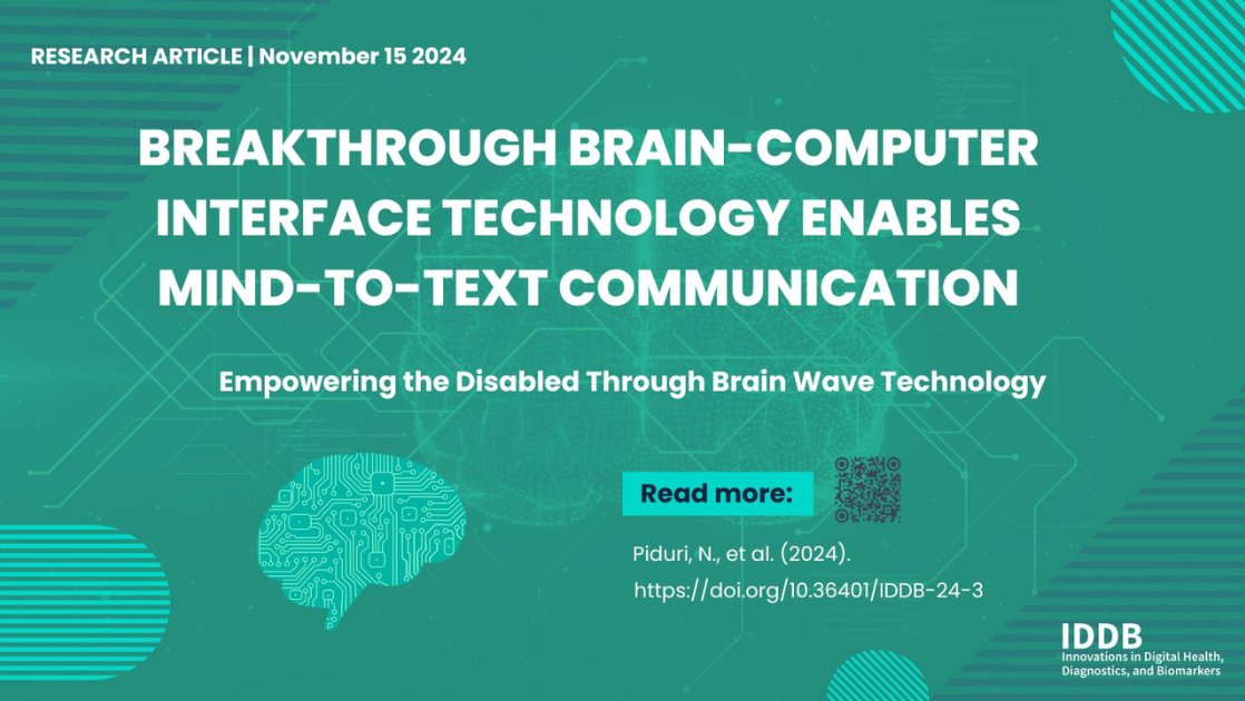 EditorsIddb's tweet image. Explore a new way of alerting emergency services, not through vocal or physical intervention but through brain waves. #IDDB article by Piduri et al. doi.org/10.36401/IDDB-… #braincomputerinterface #thoughtcontrolledsystems @ZKozlakidis @Dr_Nermin_osman @okdahliliane @jolin_qu
