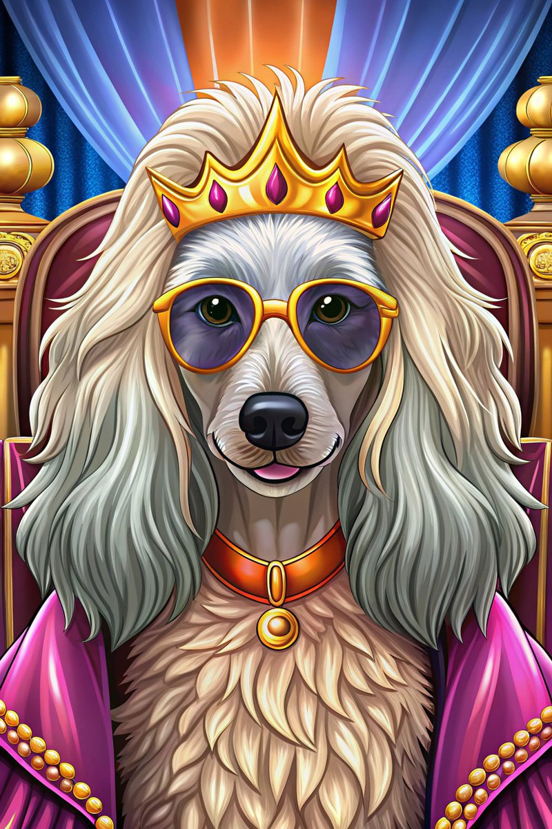 🐾 Afghan Hound Poodle mixes often pause at mirrors, flip their hair like supermodels, then chase socks like clowns. Truly the runway comedians of the dog world. #AfghanPoodle #DogComedy #FluffyAndFunny #GoofyDog