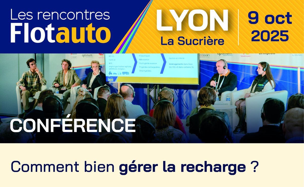 [🎤 CONFERENCE FLOTAUTO]
Comment bien gérer la recharge ?

RDV le jeudi 9 octobre pour suivre les retours d'expérience de nos intervenants à ce sujet !

Plus d'informations et inscription 👉 zurl.co/7c5Ml