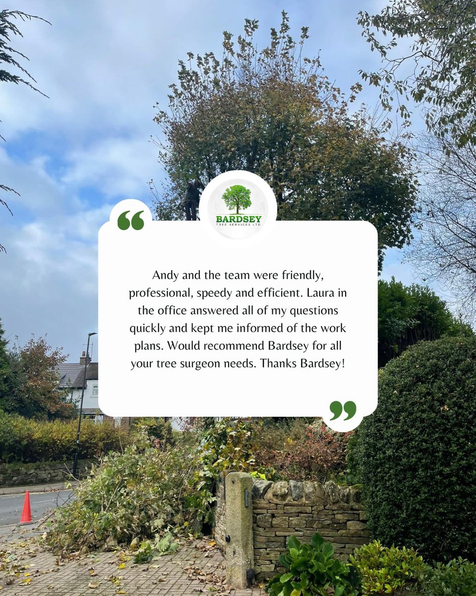 bardseytrees's tweet image. 5* review incoming! 🤩 It was a pleasure to support Naomi with the tree surgery work that was needed at her premises 😊

Need our help? Get in touch...

📞 01937 573689
📧 info@bardseytrees.co.uk
🌳 bardseytrees.co.uk

#bardseytreeservices #treesurgery