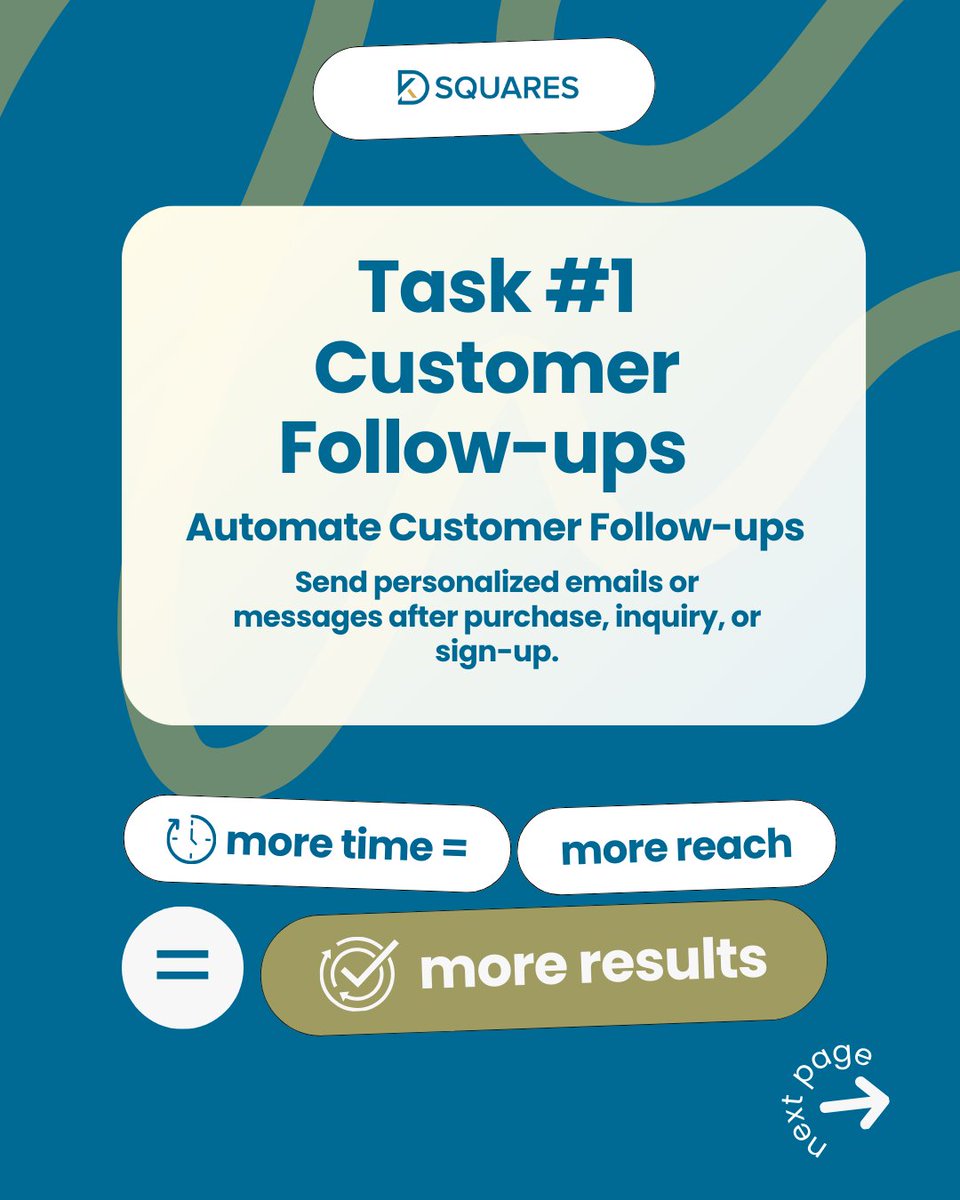 KDsquares's tweet image. Tech Tip 💡: Don’t rely on memory. Use automations for tasks like reminders, follow-ups, and reporting.

#TechTips #DigitalHacks #SystemSmarts #kdsquares
