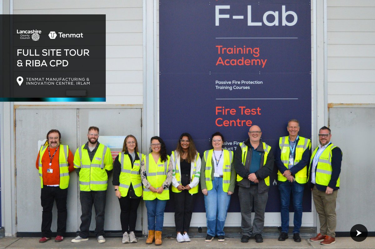 TENMATltd's tweet image. Great to host @LancashireCC at Tenmat Irlam! Full site tour, furnace test, CPD & more—working together to make public buildings safer. 🔥 #FireProtection #Tenmat #CPD