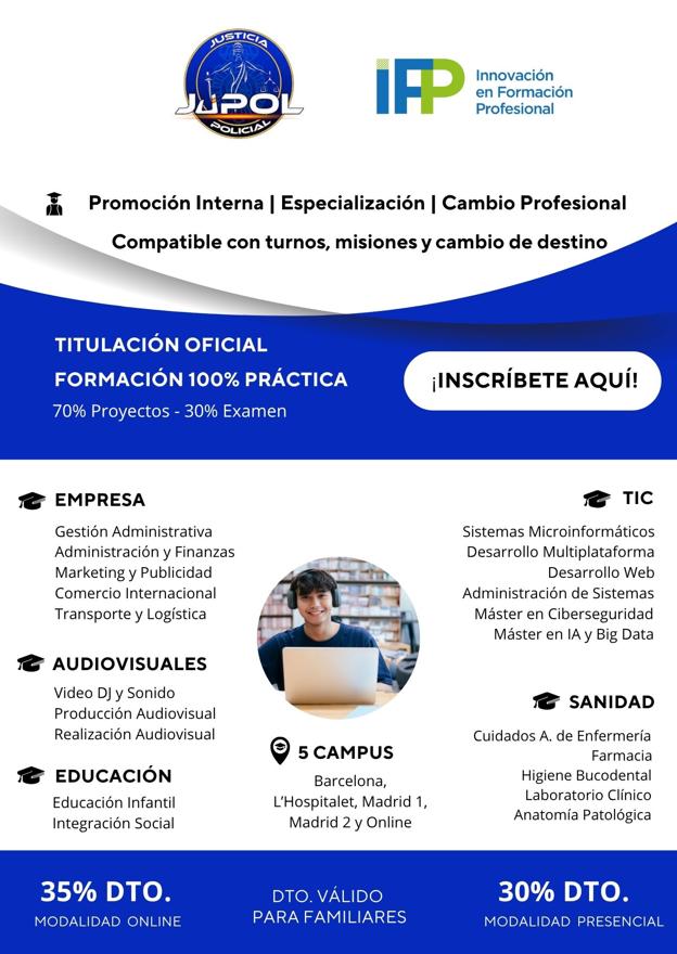 ¿Ya estás preparando tu siguiente ascenso?

Promoción interna | Ascenso | Especialización...

¡Matricúlate ahora y comienza ya!

Descuentos exclusivos para ti y tu familia ✅ Modalidad presencial y online

👉 Para más información, haz clic aquí: bit.ly/4jr1peS