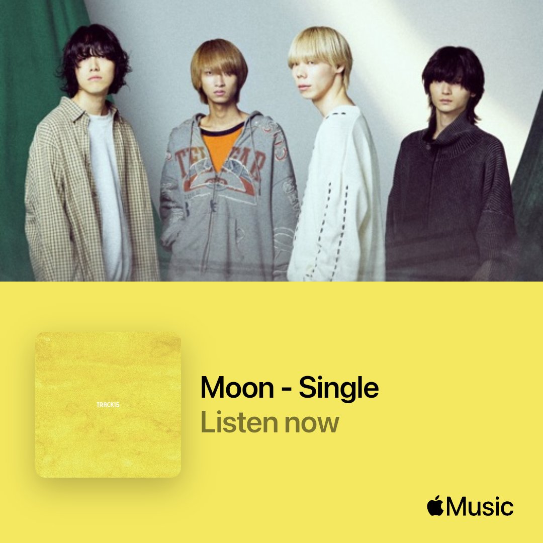 Apple Music (<a href="/AppleMusicJapan/">Apple Music Japan</a>)
「月」が多数プレイリストイン🌕
music.lnk.to/4uc5rT

ブレイキング：J-ロック
ニュー・ミュージック・デイリー
最新ソング：J-Pop
最新ソング：J-ロック
空間オーディオ：J-ロック 

空間オーディオでも是非お楽しみください✨

<a href="/track15_jpn/">TRACK15</a> #TRACK15