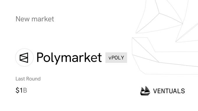 cube069's tweet image. gVentuals🚀
Big news — Polymarket just went live on @ventuals Testnet 🎉
Polymarket isn’t just any listing:

World’s largest prediction market
$1B+ monthly trades
Backed by Founders Fund + Vitalik
Expanding into U.S. with QCEX

If you’re on Ventuals, long it 👀
#Ventuals #Trading