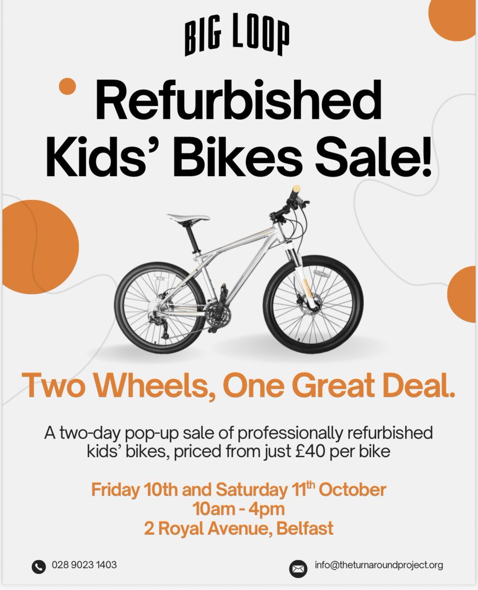 Excited to announce our two day pop up bike shop this October. 👀 🚲 Come and purchase with purpose. Gift one to those who need some hope. 🫵💪🏾✅