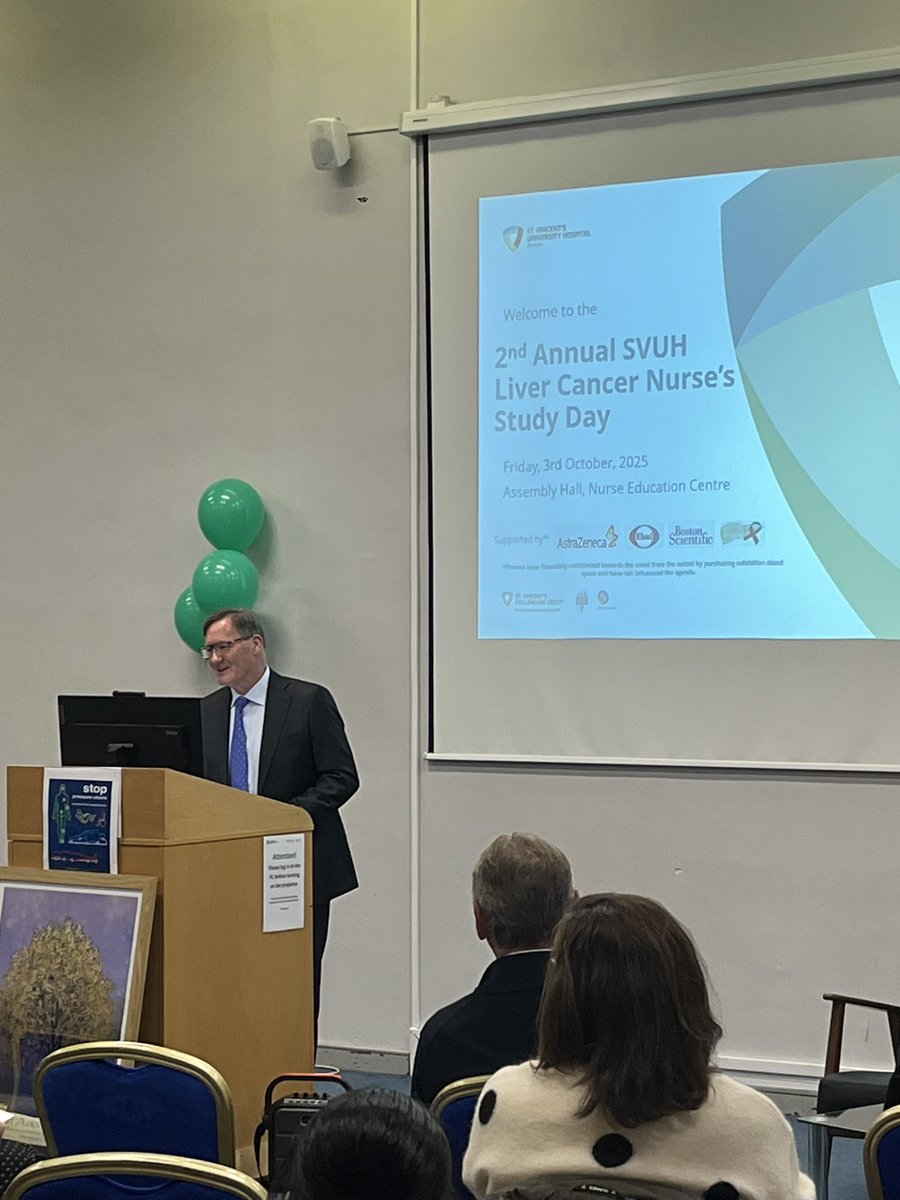CmollieJ's tweet photo. The 2nd Annual @svuh Liver Cancer Nurses Study address by Mr Risteard O’Laoide from @hseNCCP. Great kick start to Liver Cancer Awareness month! https://t.co/Ek0xKa1xbR