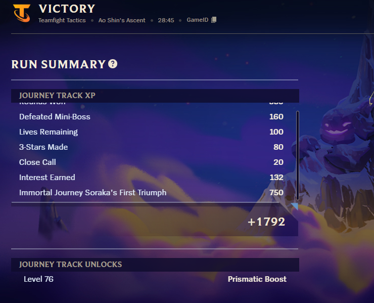 RazvanWasTaken's tweet photo. @Mortdog @TFT  I'm guessing you guys didn't expect draws to happen in the Ao shin gamemode. Turns out you can skip one round per draw as both you and the enemy take damage in a draw 🤣. There's no "defeated Boss" because the game ended after 3 5 but I still got the triumph 😅 https://t.co/D12OfdDqg9