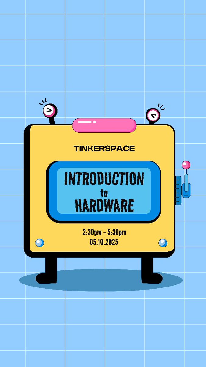 🔌𝗜𝗻𝘁𝗿𝗼𝗱𝘂𝗰𝘁𝗶𝗼𝗻 𝘁𝗼 𝗛𝗮𝗿𝗱𝘄𝗮𝗿𝗲

Step into the world of circuits, sensors &amp; systems! Learn the basics of electronics, microcontrollers &amp; how hardware powers modern tech. Hands-on learning!

🗓Date:Oct 05
⏰Time:02:30 PM–05:30 PM

Register: tinkerhub.org/events/EPEHCXB…