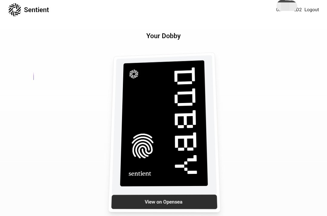 wyckoffweb's tweet image. If you got your Dobby Fingerprint on Sentient, then you should be fine.

You can check here: portal-fingerprint.sentient.xyz

Connect your wallet address or Gmail account.

Hope you got one?