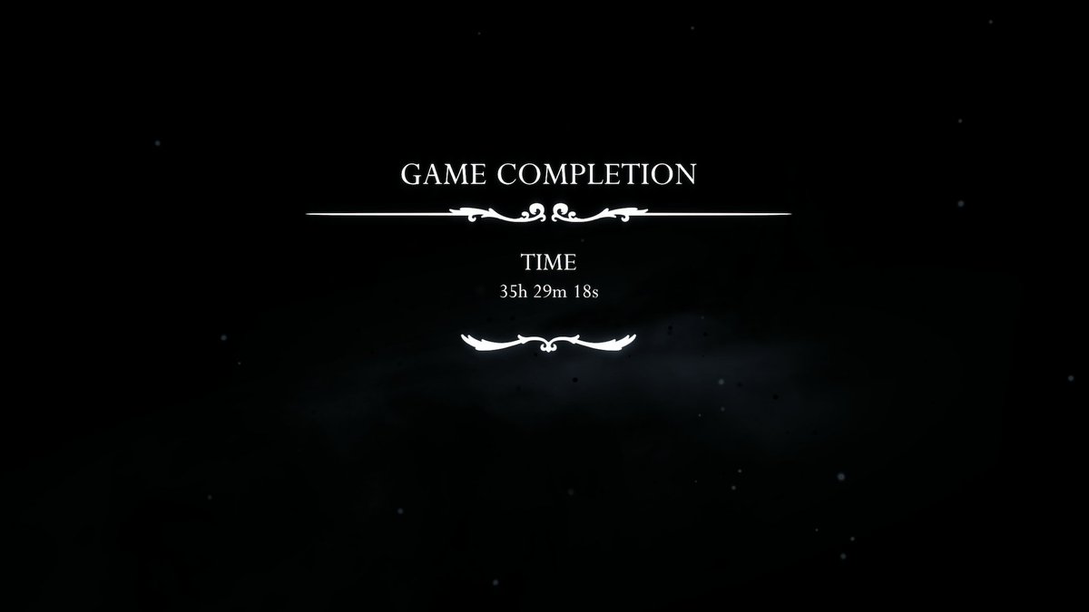 LordZtomp's tweet photo. What a game Silksong has been, @TeamCherryGames thank you for another great adventure. Times and final % for each ending (IYKYK 😉). https://t.co/BeVVakwssb