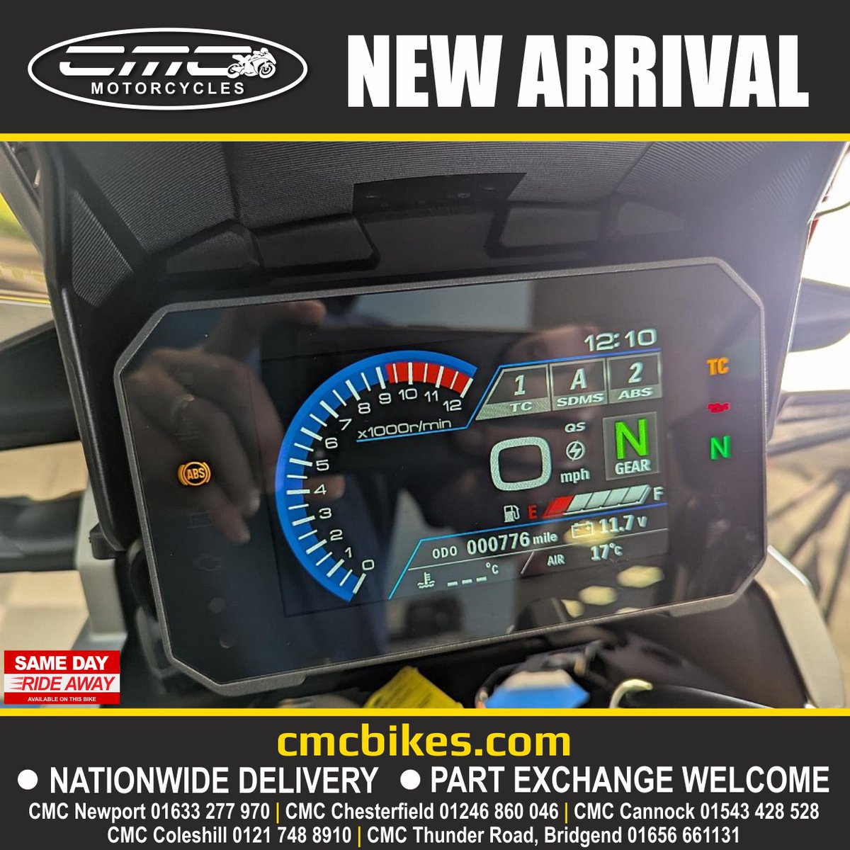 Reserve this CMC approved 2023 Suzuki DL 1050
or any of our 100's of used bikes today online, on the phone or in store with a £100 deposit.

2023, 23' registration, only 772 miles, 2023 Suzuki DL 1050. £8,999.

cmcbikes.com/used-motorcycl…

If it's bikes, it's CMC