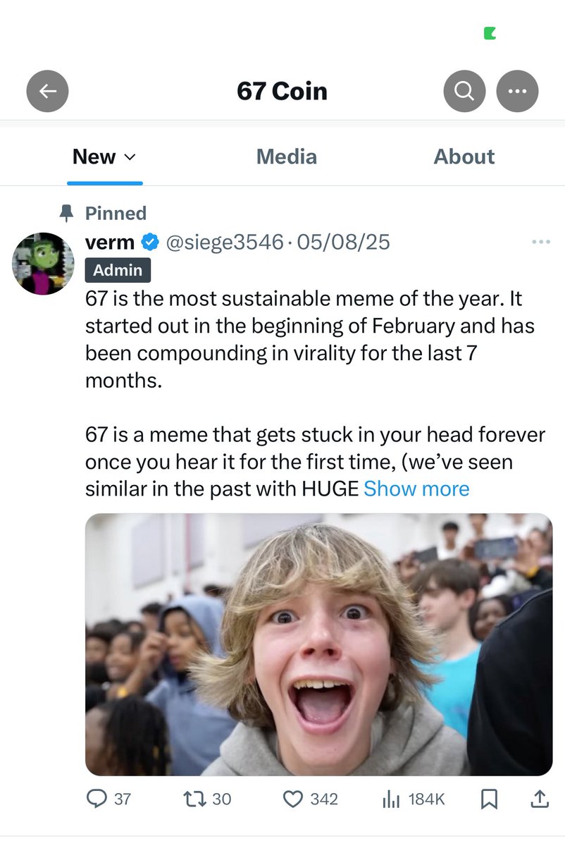 The kid was pinned in the bonk 67 till yesterday.
They are running out of excuses lmao🤣
Just do the right thing and buy the kids coin.

9AvytnUKsLxPxFHFqS6VLxaxt5p6BhYNr53SD2Chpump