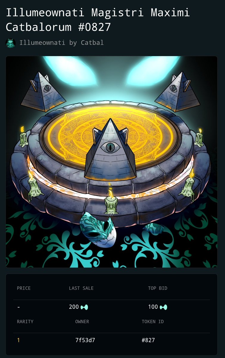 After 84 years of waiting, <a href="/CatCabal_hl/">Catbal</a> Mint game went live roughly 676 hours from now, on <a href="/LootLiquid/">LiquidLoot</a> Launchpad. 

The Illumeownati was divided into 5 tiers:

Tier 1: Lost &amp; Found 
Tier 2: Appawrentices 
Tier 3: Illumeownatus 
Tier 4: Manus Catbali 
Tier 5: Magistri Maximi