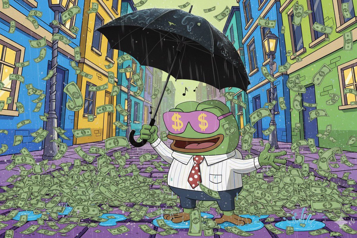 "Showers Of Success." 
<a href="/WEPEToken/">Wall Street Pepe</a> 
🐸 ⚔️