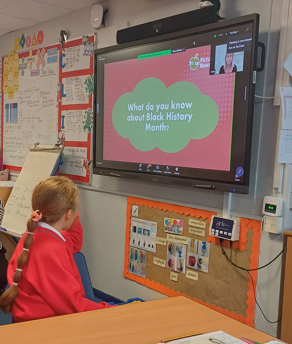 Watching a Picture News Live Assembly about Black History Month