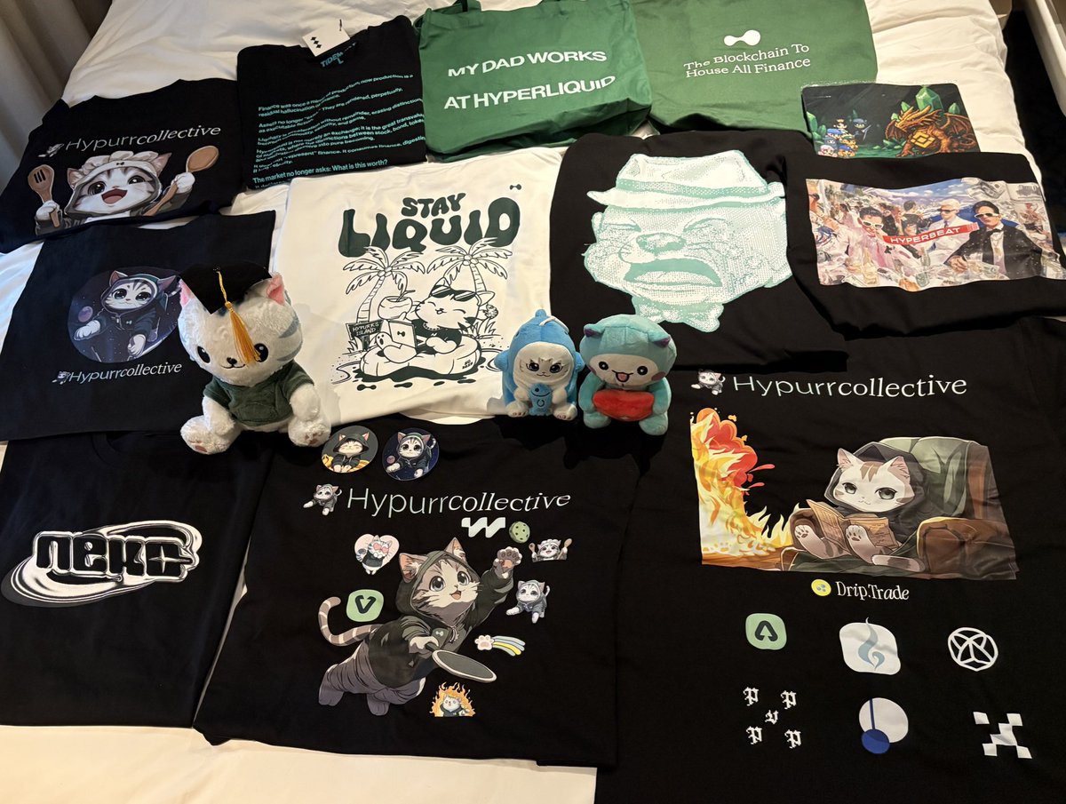 codeboc_eth's tweet image. What a crazy week in SG with all the Hyperliquid homies.
Met many new friends here. Grabbed tons of fire merch and hybubus.
Probably don't have to buy new tshirts for years.
Can't tag everyone here but I definitely had a good time with you all.
See yall next time!
#TOKEN2049