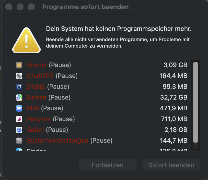 poppner's tweet photo. Schnell mal die #KartenApp am #Macbook aufgemacht, um den Weg nach Rodgau nachzuschlagen. 32 GB Speicher - kann man nichts sagen :) #Tahoe https://t.co/EKVOKyAQFo