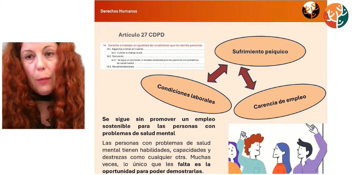 "No tener trabajo también es causa de sufrimiento psíquico. El trabajo es una fuente de identidad, utilidad y motivación. Denunciamos que se sigue sin promover un #empleo sostenible para las personas con problemas de #SaludMental"

<a href="/Imescandell/">Irene Muñoz Escandell</a> 👉🏾 youtube.com/watch?v=tOwBv2…