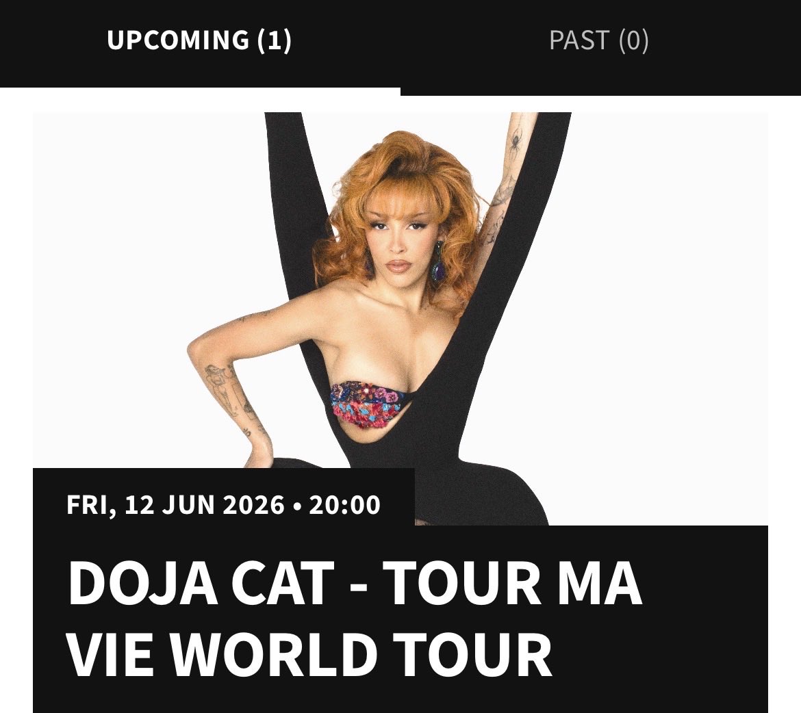93stoulouse's tweet photo. at least im seeing @DojaCat next year!! 🥹♡ https://t.co/yquJ9t6z0e