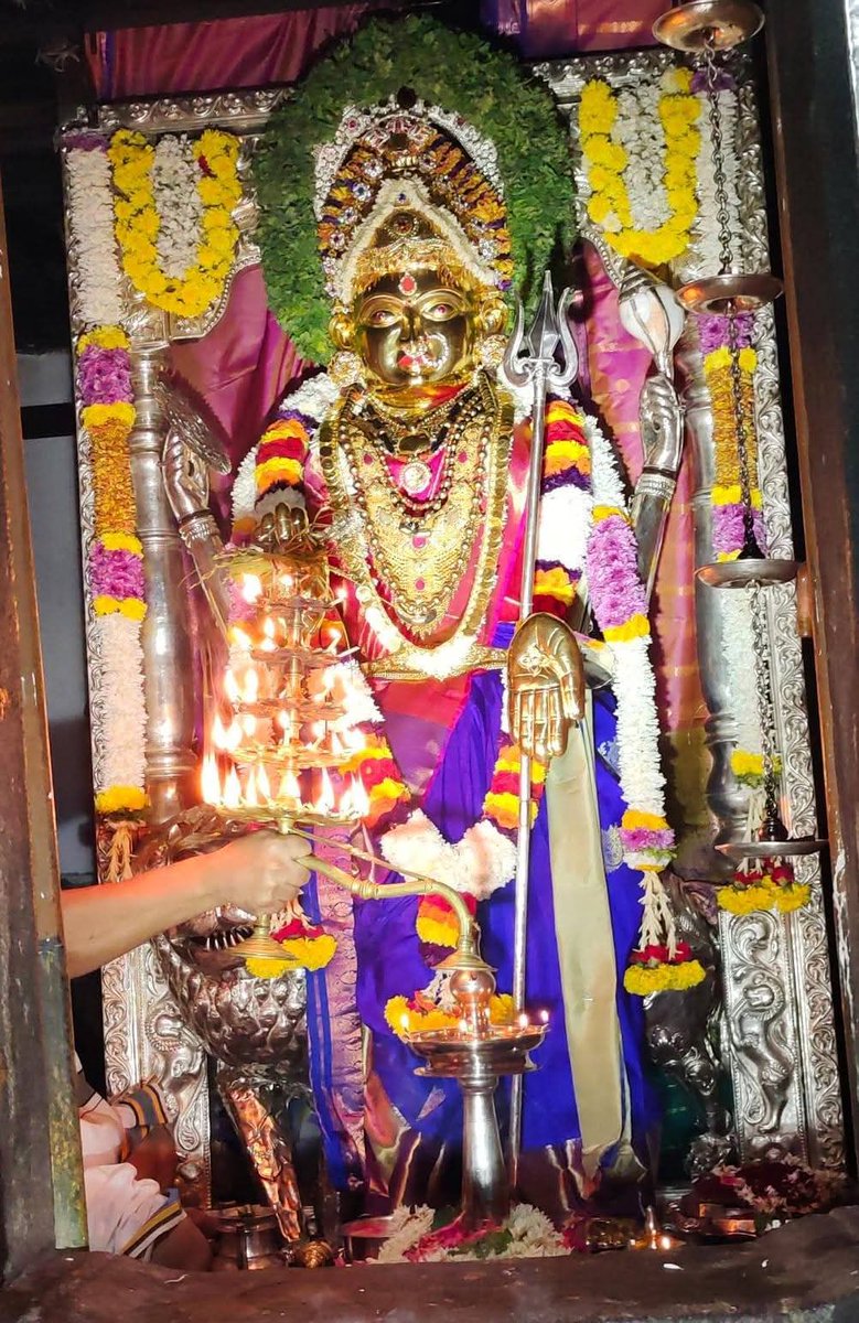 HRR018's tweet photo. Today's special Alankara of Shri Mangaladevi..🙏 https://t.co/mYlQwj9ITb