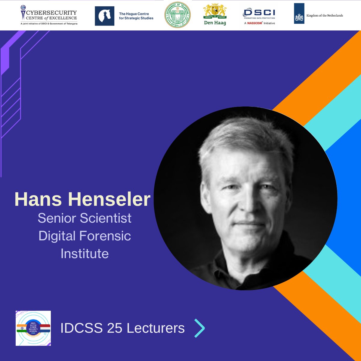 IDCSS25's tweet image. New exciting speaker announcement: @hanshenseler. 

@hanshenseler is senior digital forensics scientist at the Netherlands Forensic Institute. At IDCSS, he will provide a lecture on Digital Forensics.

@hcssnl @ccoe_hyd @DSCI_Connect @NLinIndia