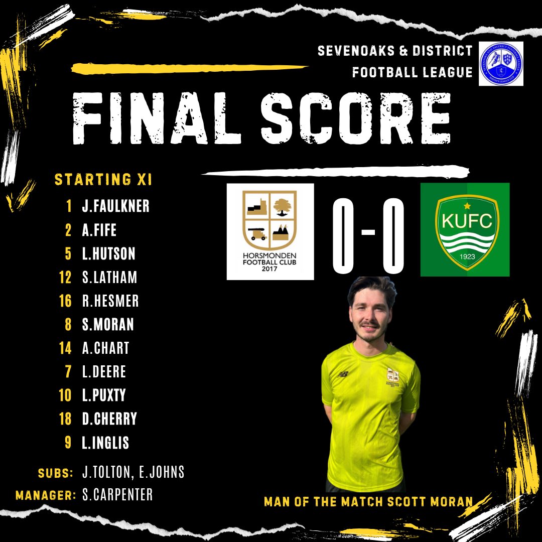 The Den maintain their unbeaten start to the season with a point against a strong Kemsing side. Both teams had their chances, but the day belonged to the defenders and the goalkeepers. Two clean sheets in a row a real positive 💪

UTH ⚽️🐴