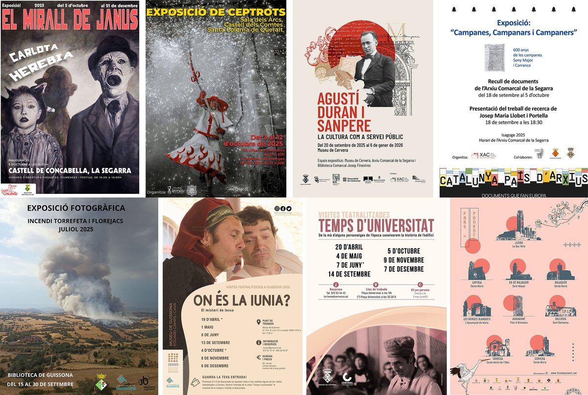 SomSegarra's tweet image. Sense plans per al cap de setmana? #festesmajors #carbasses #curses #festes #concerts #teatre #expos i #visites, viu la #tardorsegarra!
@lasegarra @carbassessedo @valldellobregos @TurismeGuissona @ajsanauja  @museudecervera @CConcabella @Espitllera 
ℹ️ visit.somsegarra.cat
