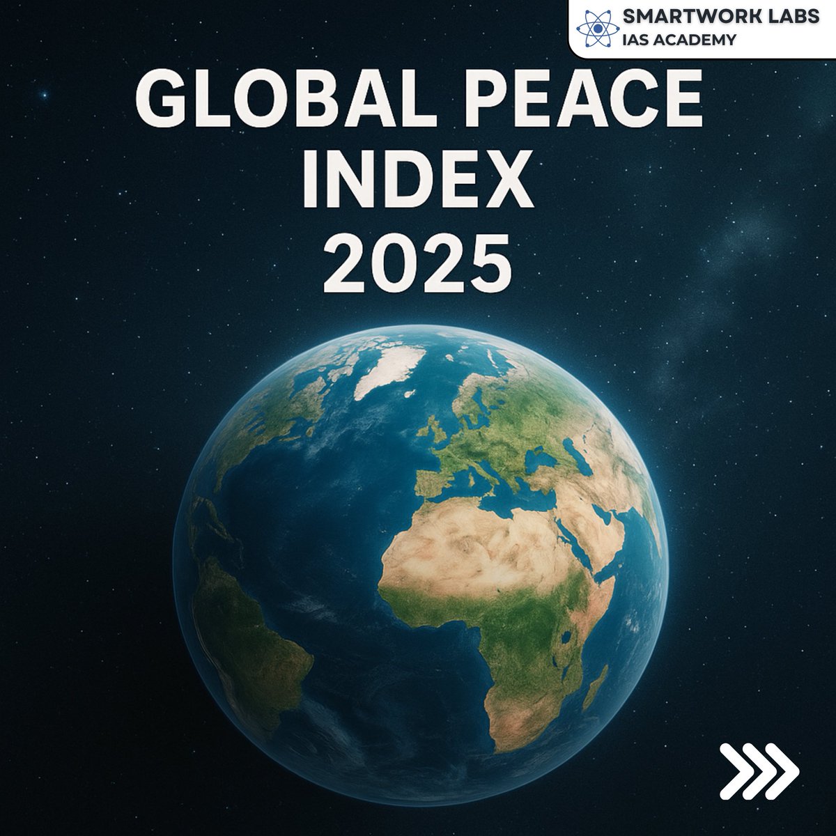 Smartwork_Labs's tweet image. 🌍 Global Peace Index 2025 → Iceland tops as the most peaceful 🌿, while India ranks 115th/163 with a slight improvement in stability.
#GlobalPeaceIndex #GPI2025 #UPSCCurrentAffairs #UPSC2026 #UPSC2027 #UPSCPreparation #SmartworkLabs #UPSCExam #UPSCNotes #PeaceIndex