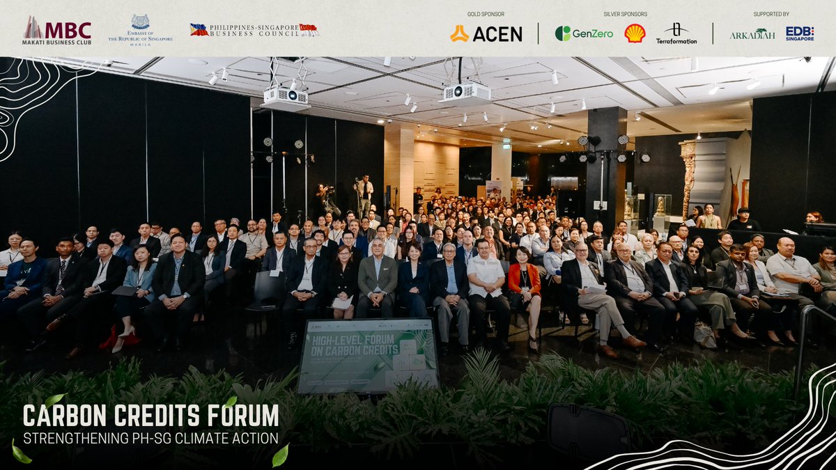 RECAP: On October 2, MBC, Singapore Embassy in Manila, and PSBC co-organized the High-Level Forum on Carbon Credits--the first of its kind to chart the way forward on carbon  credits cooperation. 

Read more about the event here: mbc.com.ph/2025/10/03/phi…

#MBCCarbonCreditsForum